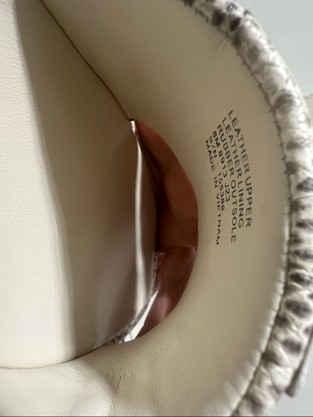 Tory Burch Cream Snake-Embossed Slide Sandals with Logo Cutout - Picture 3 of 7